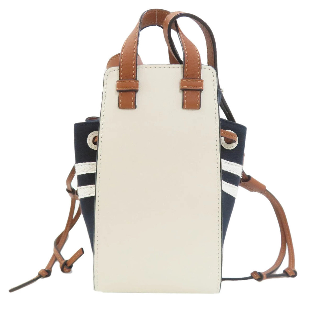 Loewe Calfskin de Sailor Hammock Handbag Canvas Black